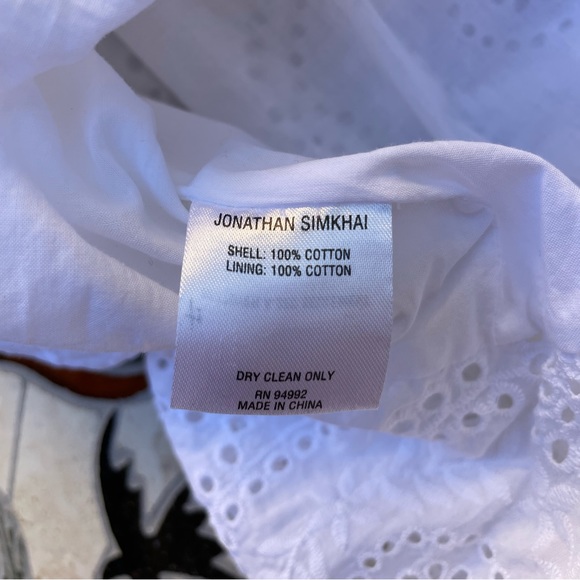 Jonathan Simkhai White Eyelet Dress size 14 - Picture 6 of 7
